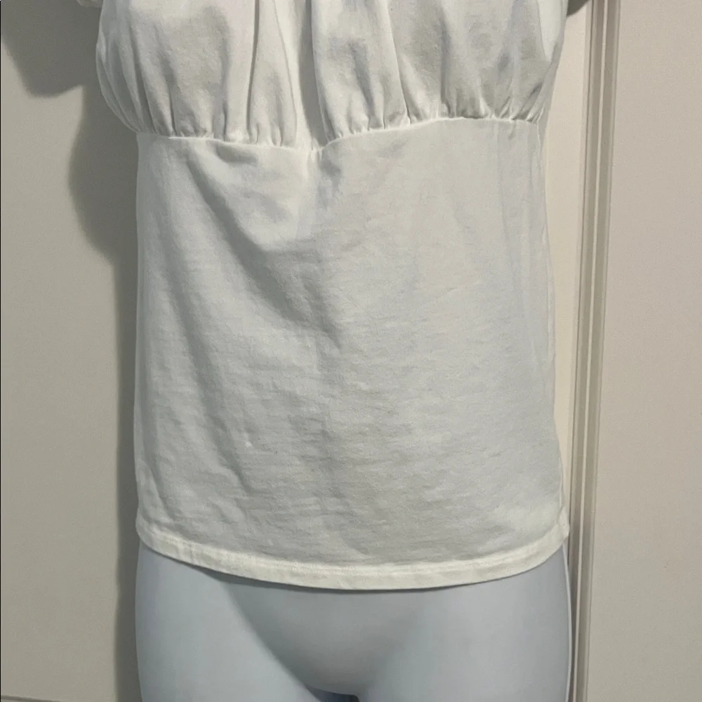 Brandy Melville Cream Puff Sleeve Blouse - Picture 3 of 4